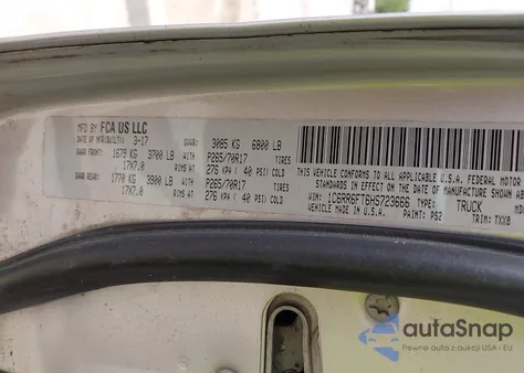 2017 Ram 1500 Tradesman 4X2 6'4 Box from USA, damaged, VIN 1C6RR6FT6HS723666